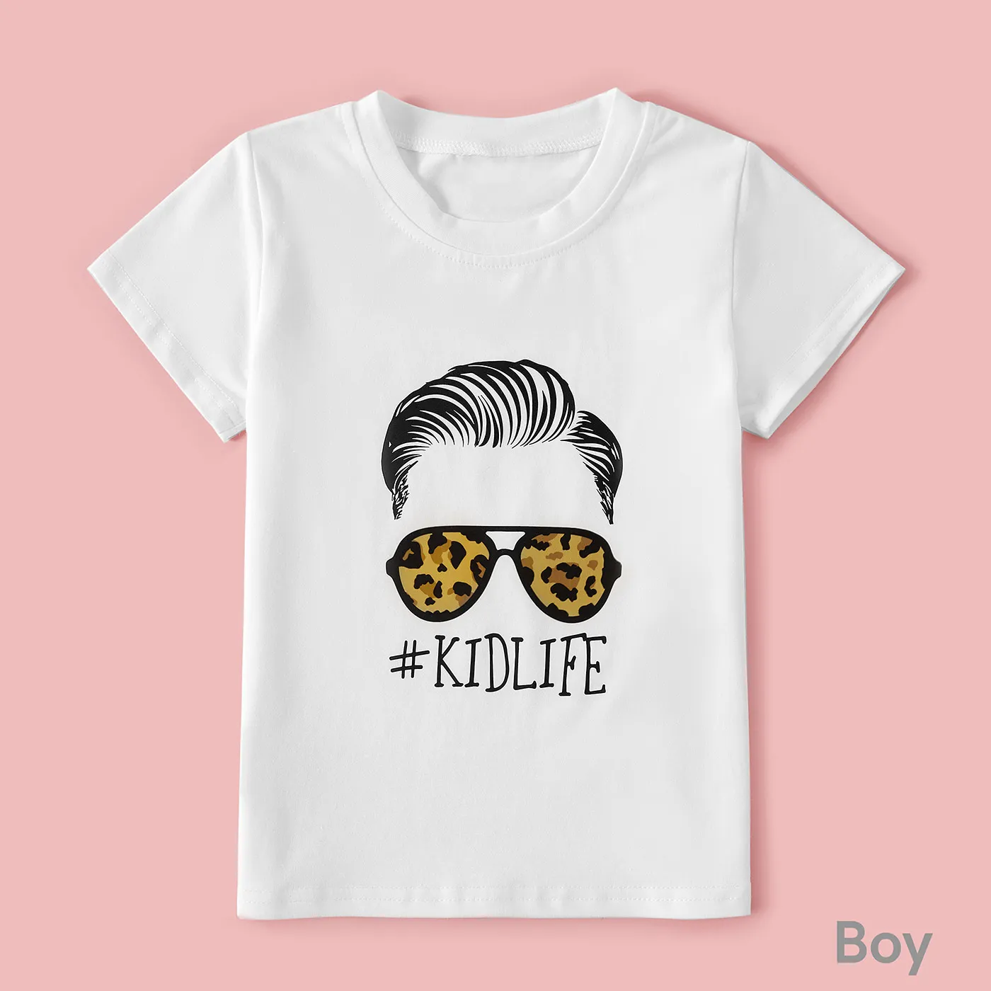 Letter Print Short Sleeve T-shirts for Mommy and Me  big image 9