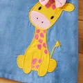 Baby Girl Giraffe Bowknot Solid Blue Denim Tank Dress  image 5