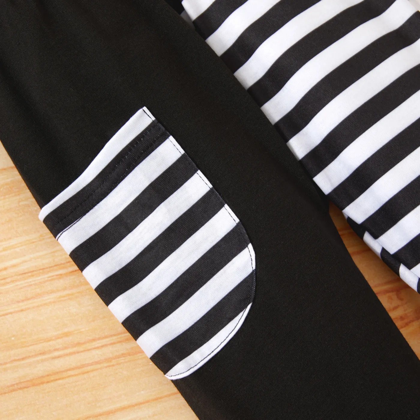 Baby Boy 2pcs Elephant and Stripe Print Black and White Romper Set Black/White image 5