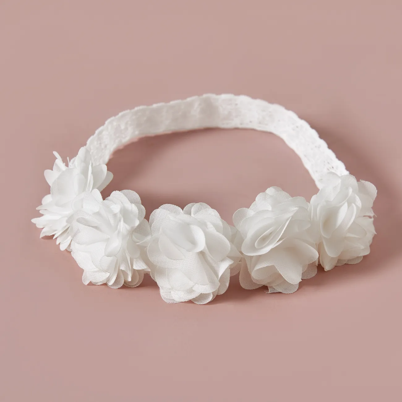 bebê/criança flores headbands acessórios para o cabelo Branco big image 1