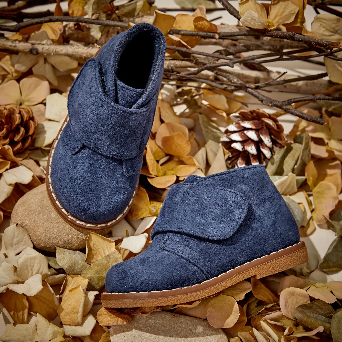Toddler / Kid Big Velcro Closure Royal Blue Boots  image 3