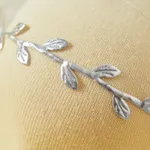 Leaf Solid Color Hairbands Headdress Silver