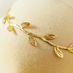 Leaf Solid Color Hairbands Headdress Gold