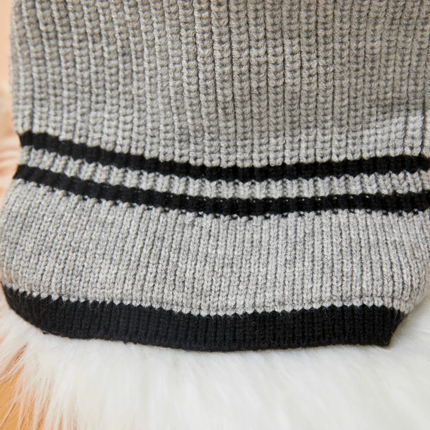 Toddler Winter Knitted Woolen Beanie One-piece Hair Ball(Random decorative balls)  image 5