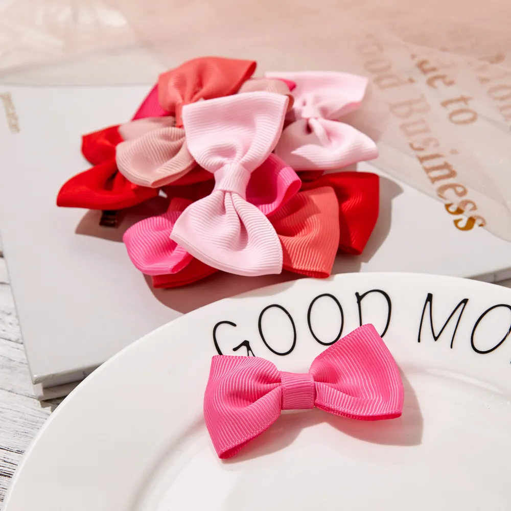 12-pack Bow Knot Decor Hair Clip per ragazze (multicolore disponibile) big image 4