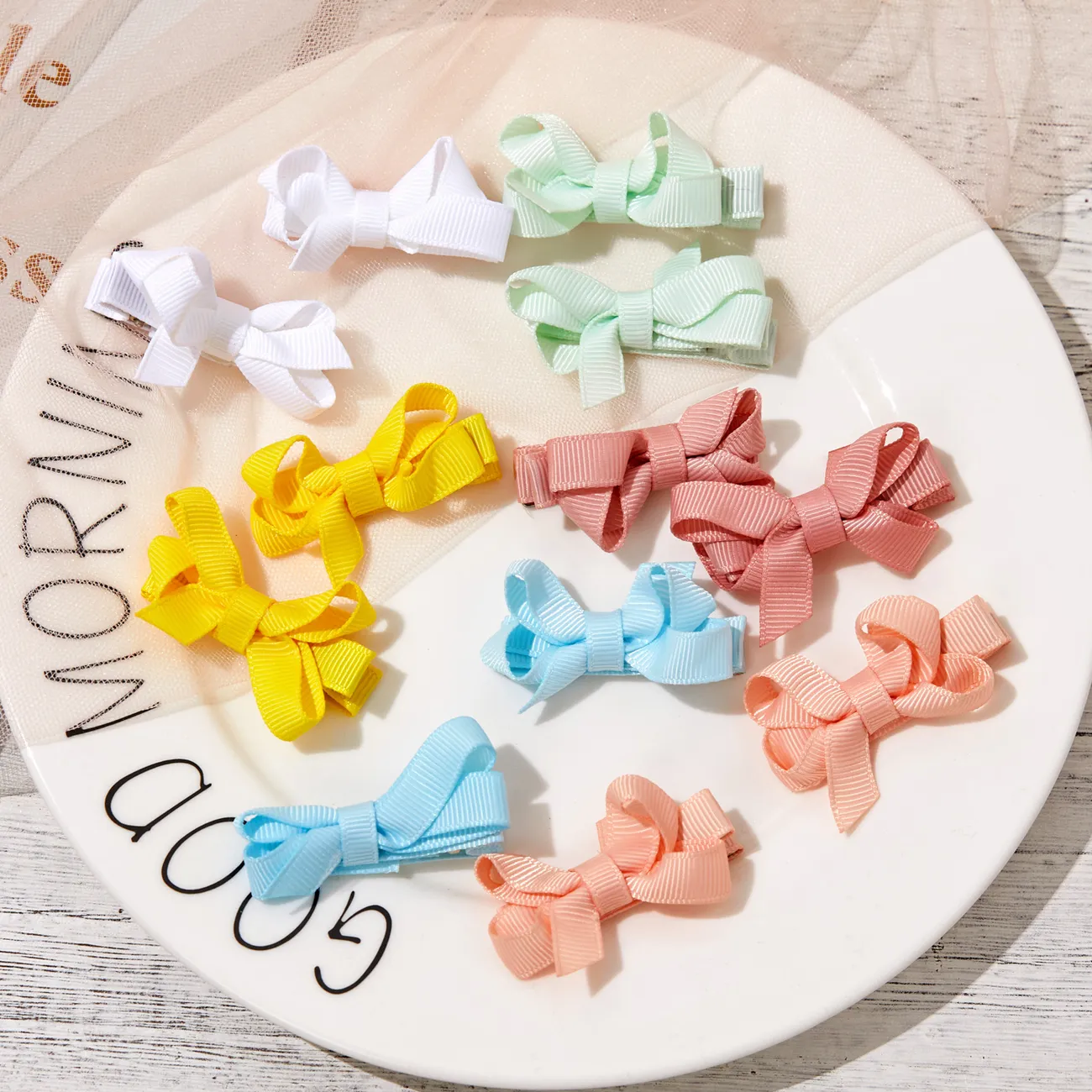 12-pack Bow Knot Decor Hair Clip for Girls (Multi Color Available) Multi-color big image 1