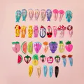 25-pcs Cute Candy Color Cartoon Design Hair Clips for Girls  image 2