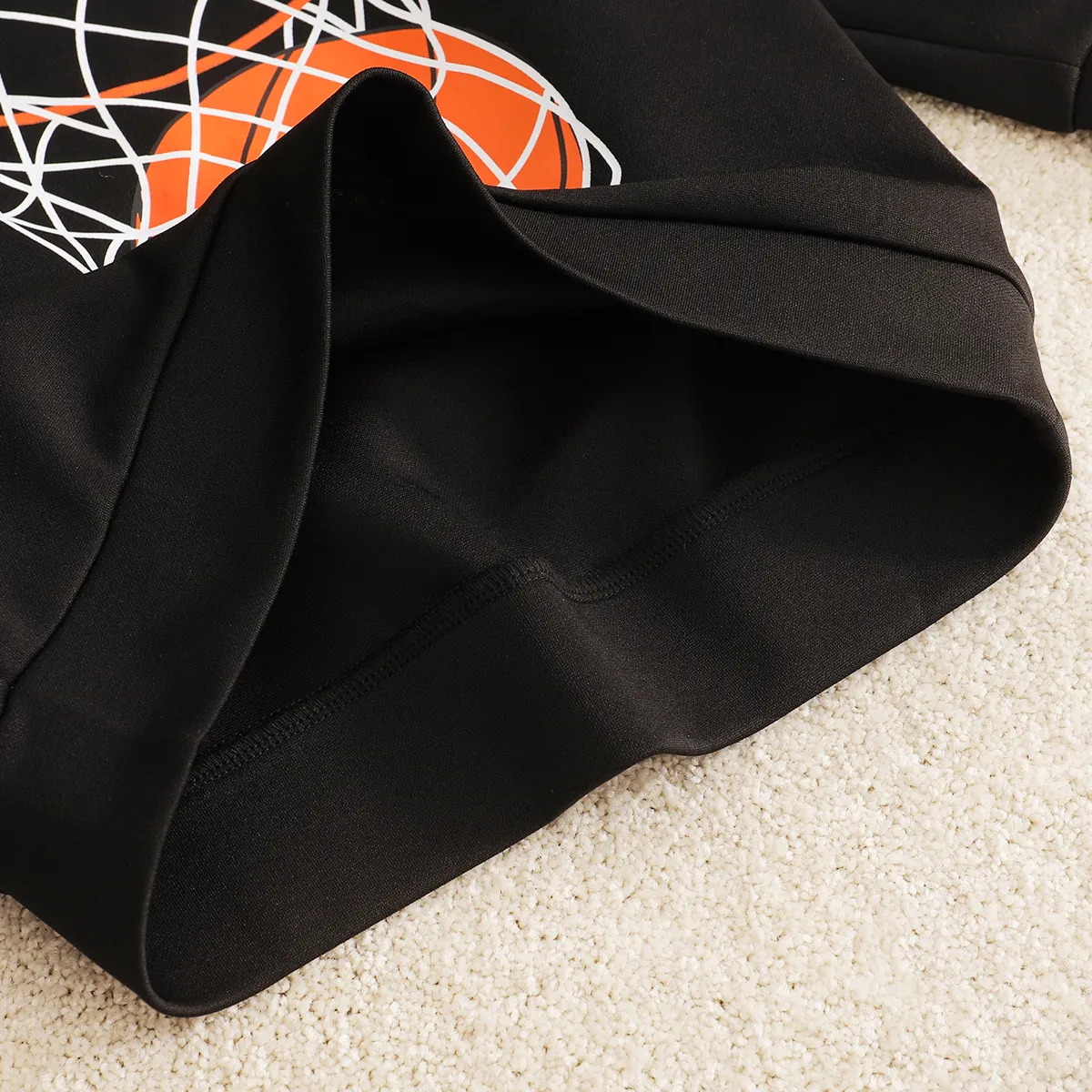 2-piece Kid Boy Ball Print Pullover Sweatshirt and Colorblock Pants Set  image 6