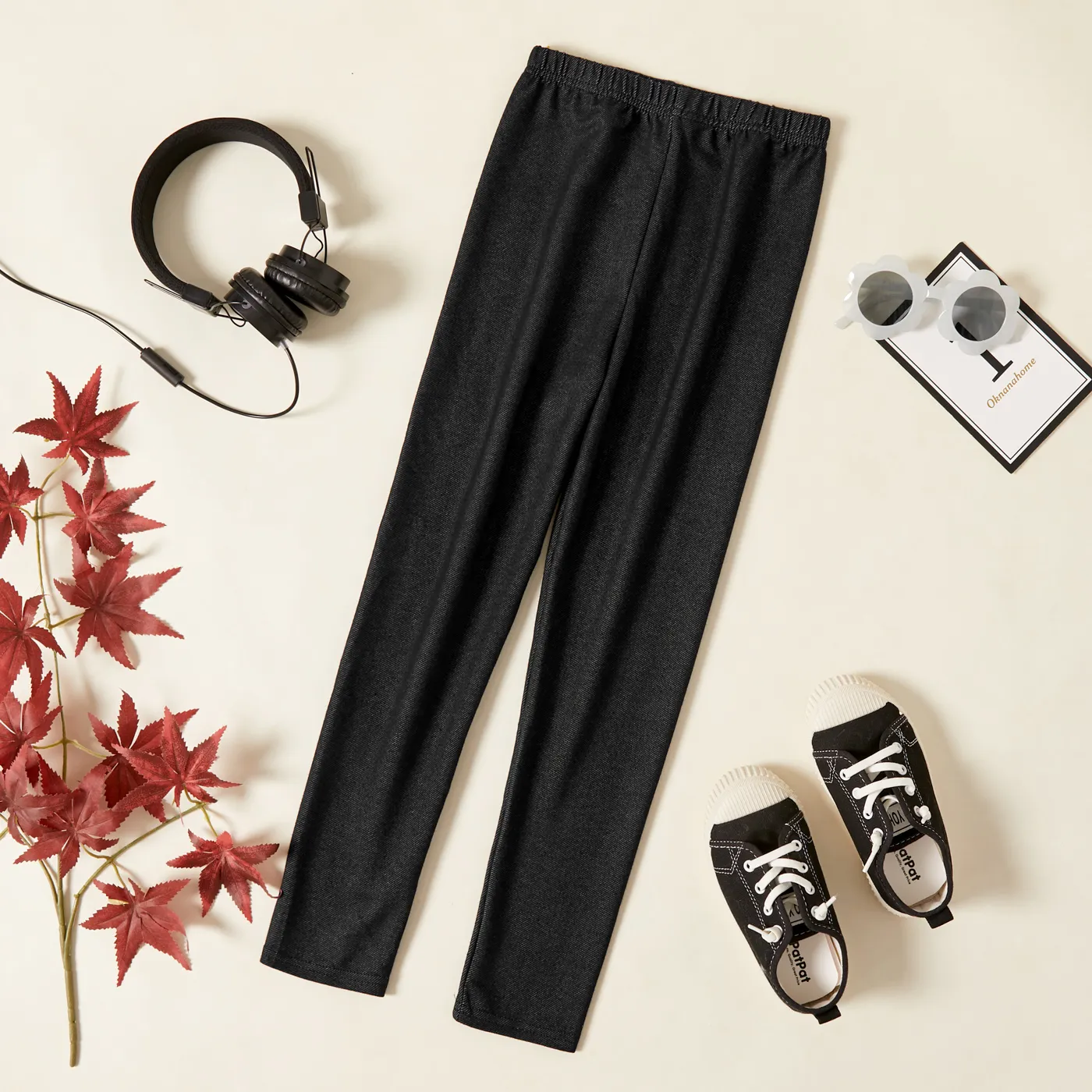 Kid Girl 100% Cotton Casual Elastic Denim Leggings  big image 10