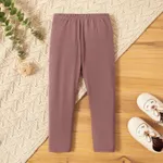 Toddler Girl Casual Solid Color Casual Pants Cameo brown