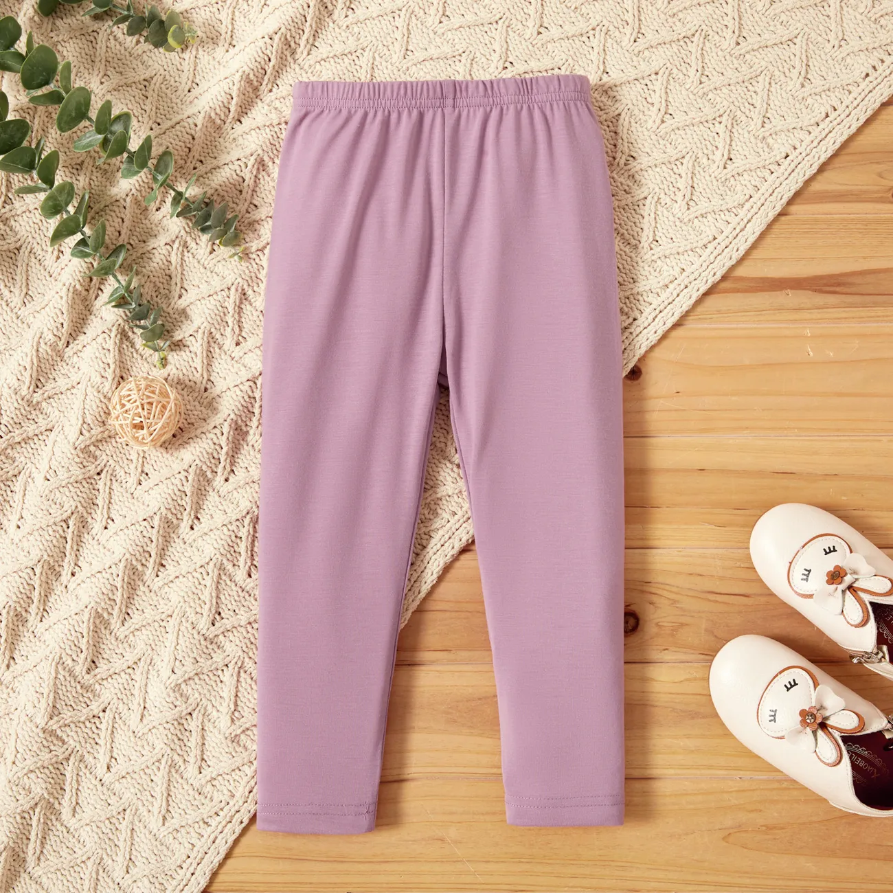 Toddler Girl Casual Solid Color Pants