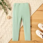 Toddler Girl Casual Solid Color Casual Pants Green