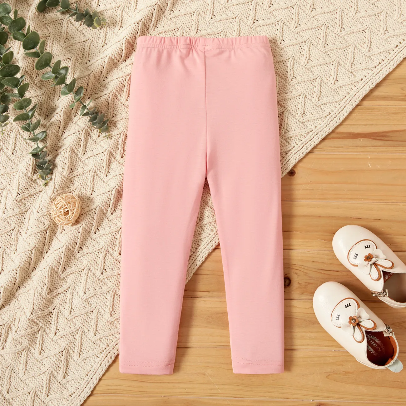 Toddler Girl Casual Solid Color Casual Pants  big image 1