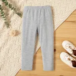 Toddler Girl Casual Solid Color Casual Pants Grey