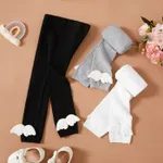 100% Cotton 3D Angel Wings Appliques Baby Ankle-length Ribbed Leggings  image 6