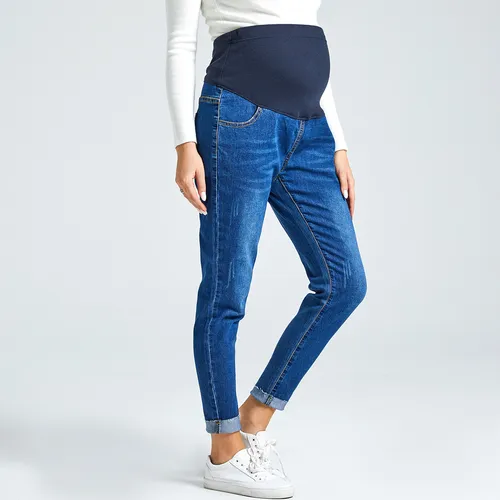 Maternity casual Plain Print Sheath jeans