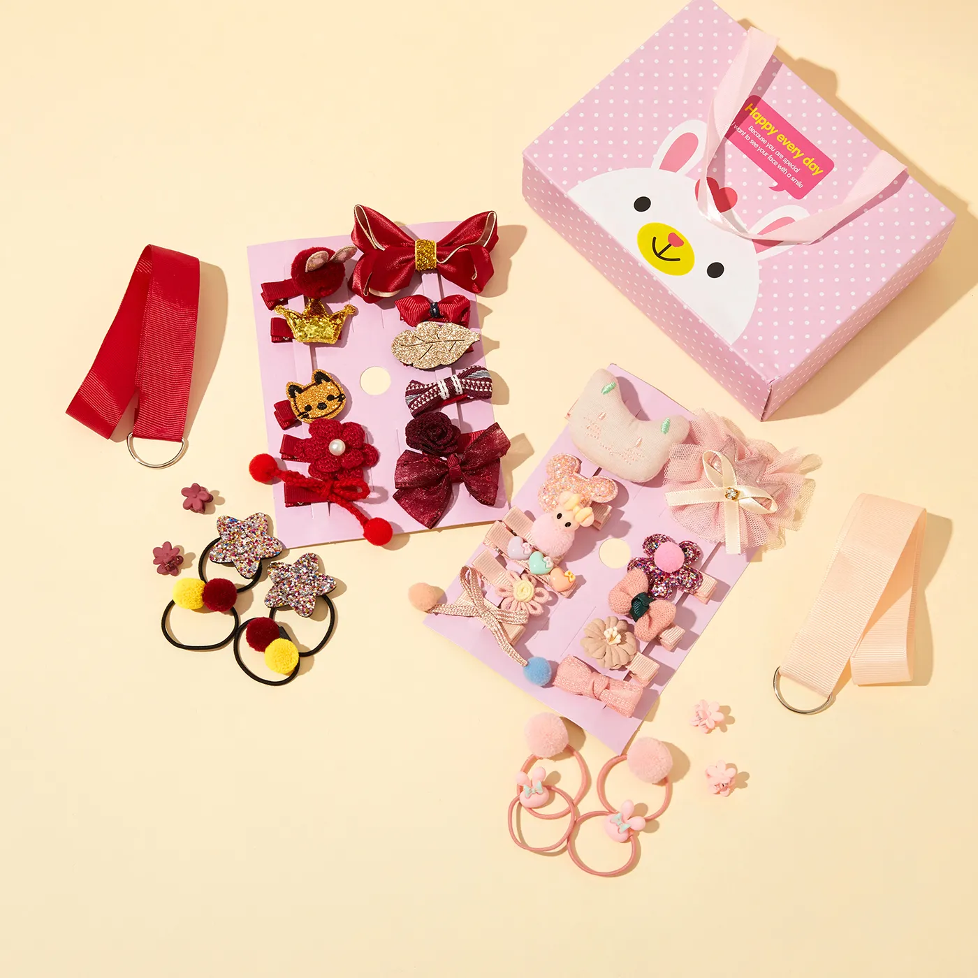 18 Stück/Set Multi-Style-Haar-Accessoire-Sets für Mädchen (die Öffnungsrichtung des Clips ist zufällig)  image 2