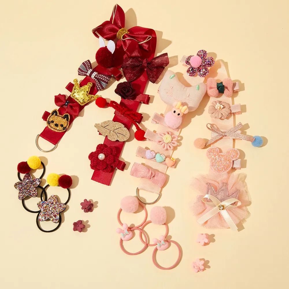 Ensembles d'accessoires pour cheveux multi-styles 18 pièces/ensemble pour filles (le sens d'ouverture du clip est aléatoire) big image 3