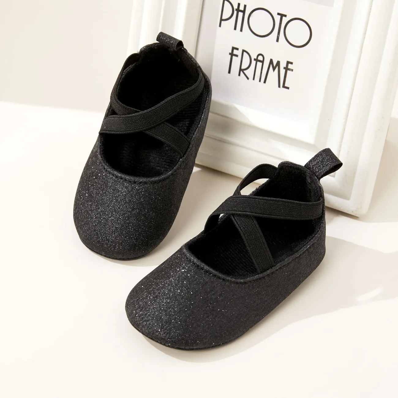 Baby / Toddler Solid Color Crisscross Slip-on Prewalker Shoes  big image 1