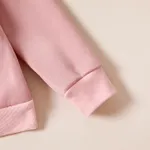 Kid Boy/Kid Girl Fleece Lined Solid Pocket Design Hoodie Sweatshirt Pink image 5