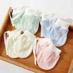 luvas anti-riscos de algodão sólido respirável para bebê  image 5