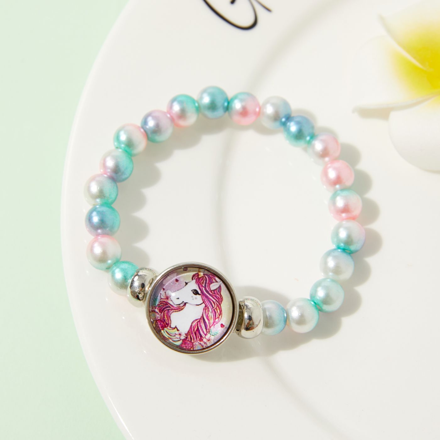 Bracelet De Perles Colorées De Licorne De Dessin Animé Pour Tout-petits