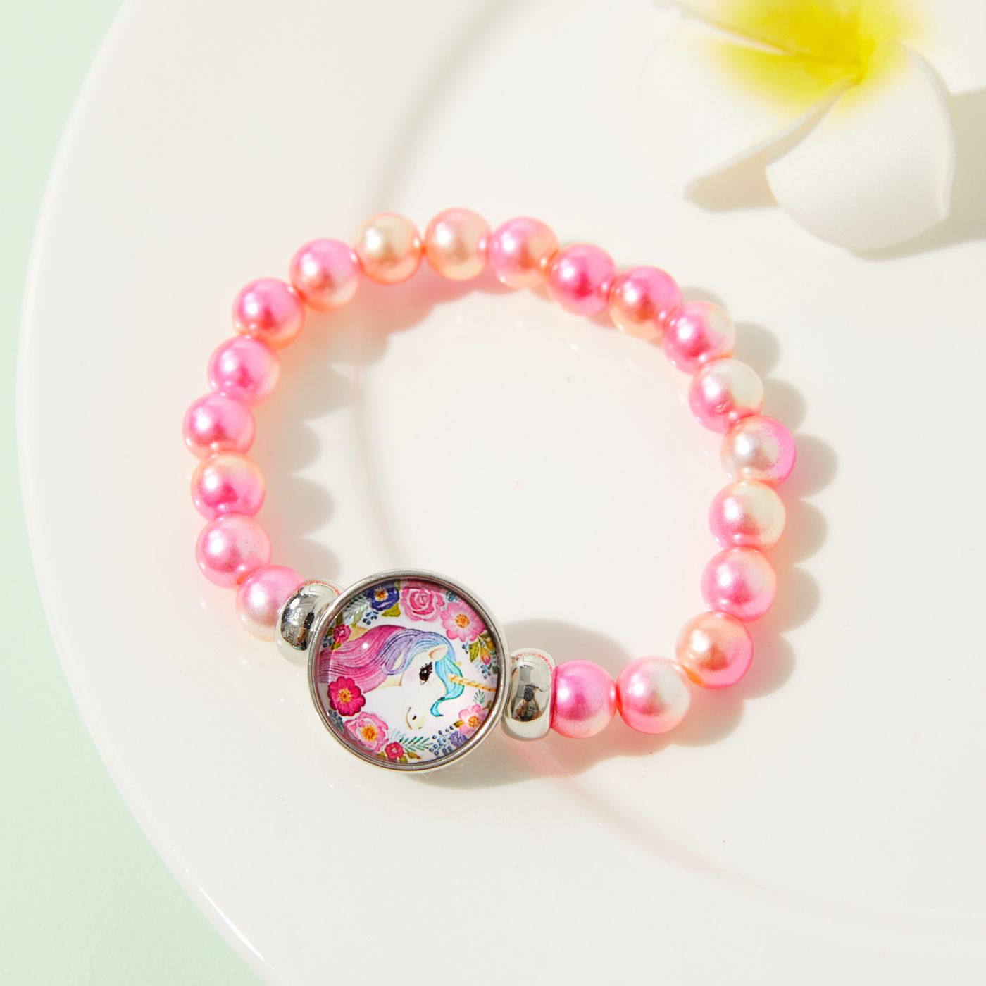 Bracelet De Perles Colorées De Licorne De Dessin Animé Pour Tout-petits