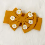 tiara de cor sólida com decoração margarida para meninas Amarelo