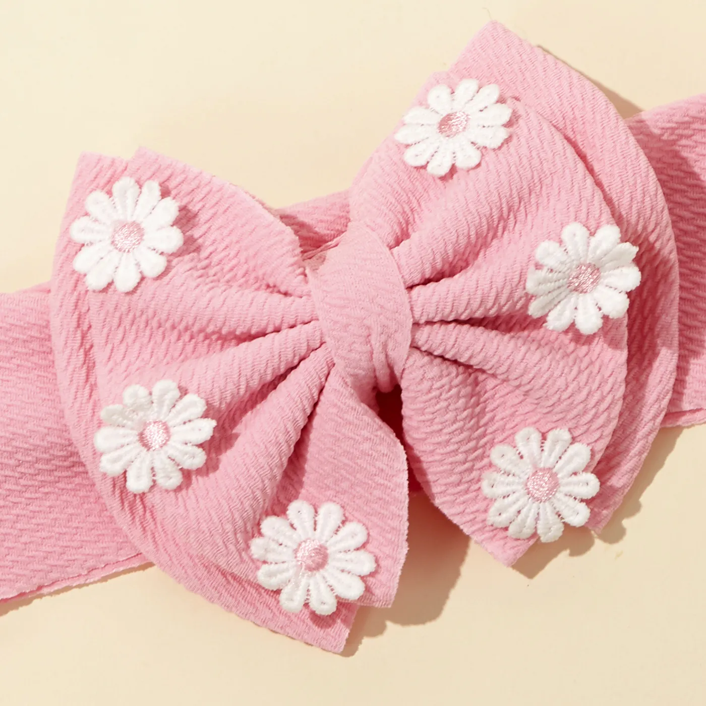 tiara de cor sólida com decoração margarida para meninas Rosa image 4