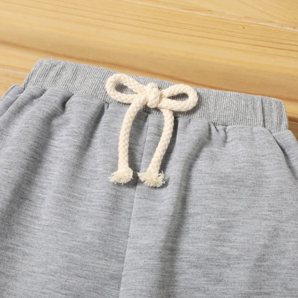 Toddler Boy Solid Color Casual Joggers Pants Sporty Sweatpants for Spring and Autumn  big image 5
