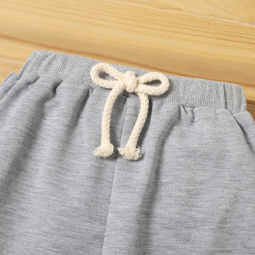 Toddler Boy Solid Color Casual Joggers Pants Sporty Sweatpants for Spring and Autumn big image 5