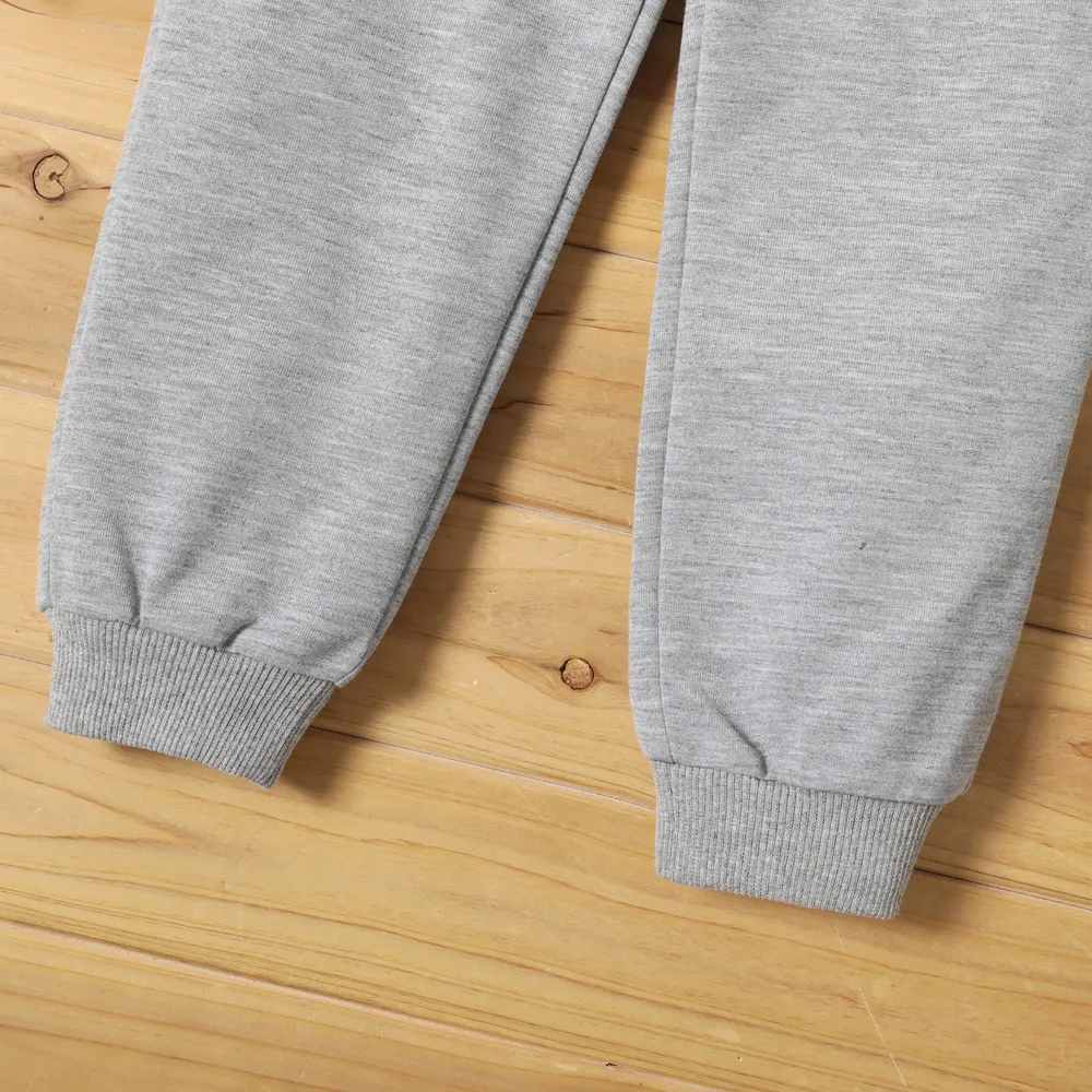 Toddler Boy Solid Color Casual Joggers Pants Sporty Sweatpants for Spring and Autumn big image 7
