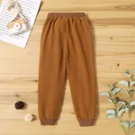 Toddler Boy Solid Color Casual Joggers Pants Sporty Sweatpants for Spring and Autumn Khaki image 2