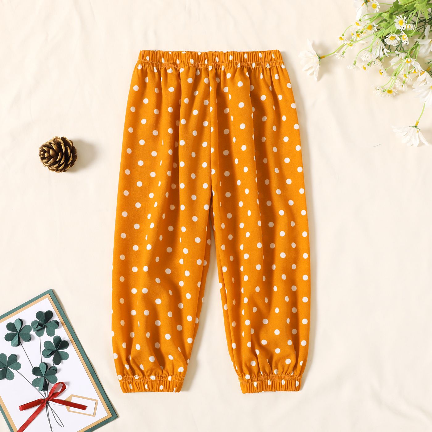 Toddler Girl Casual Polka Dots Mosquito Repellent Pants