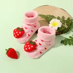 Baby Cartoon Animal Fruit Three-dimensional Socks Red