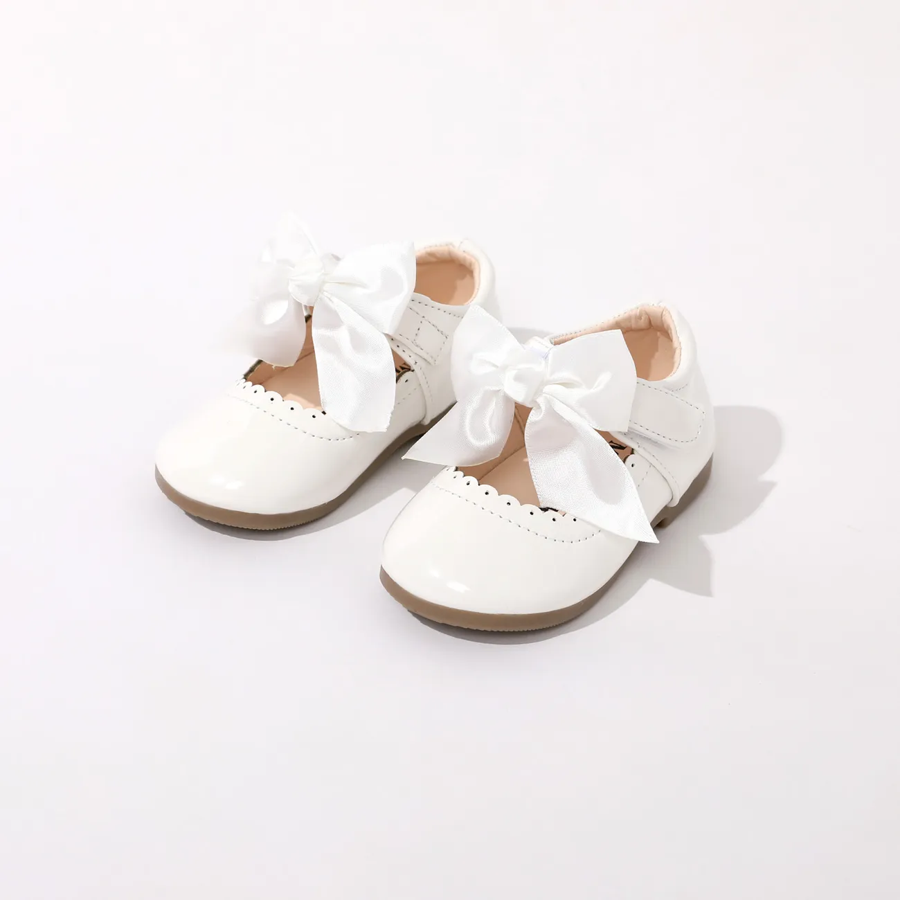 小童 女 甜美 純色 皮鞋 白色 big image 1