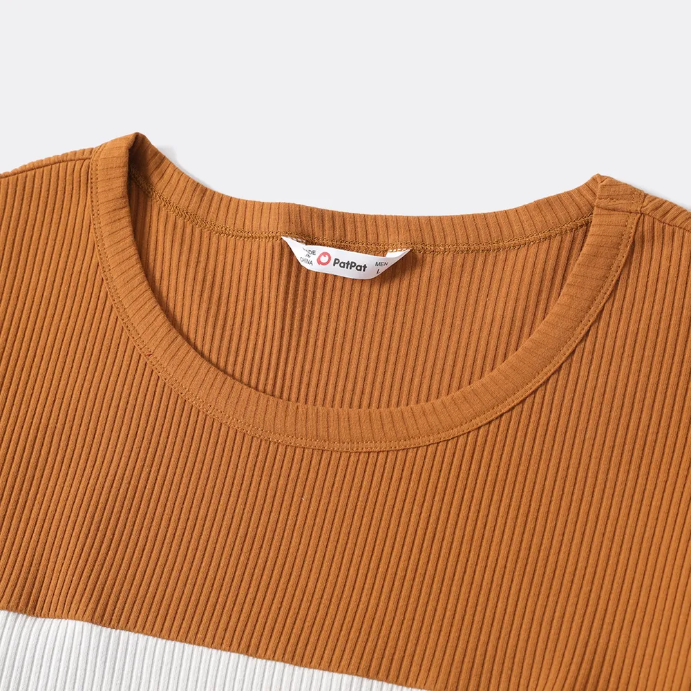 Color Block Family Matching Crewneck Long-sleeve Sweatshirts big image 8