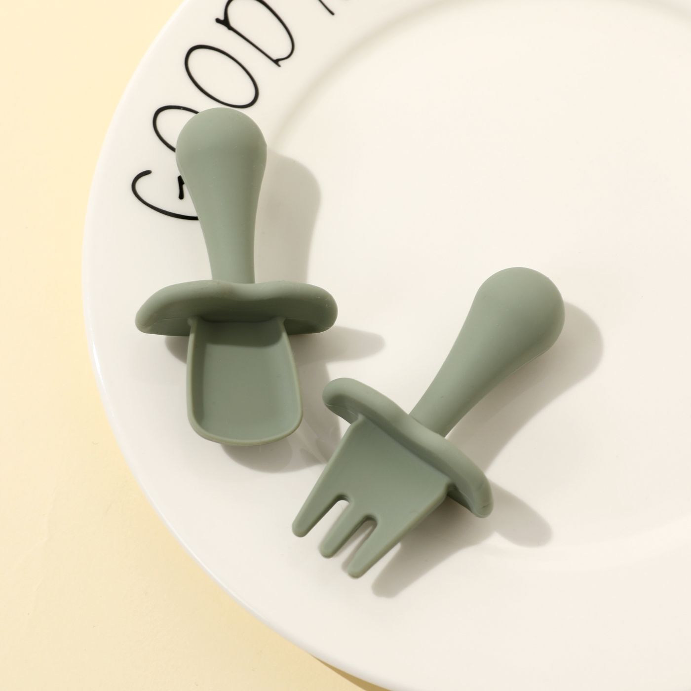 Silicone Baby Feeding Set Includes Spoons & Forks Infant Newborn Utensil Set For Self-Training