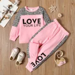 2 Stück Kleinkinder Mädchen Süß T-Shirt-Sets rosa