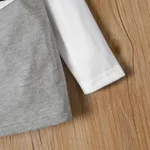 Toddler Boy Stripe Splice Chest Pocket Decor Long-sleeve Tee White image 6