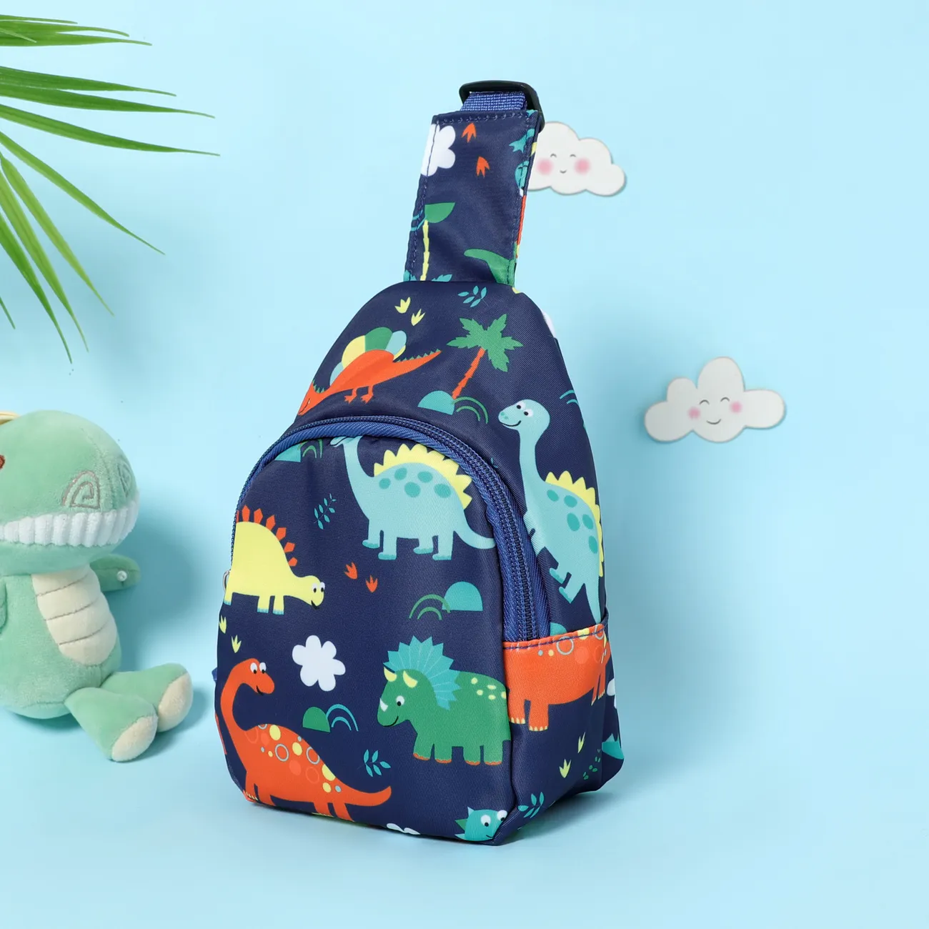 kids Unicorn Dinosaur Pattern Chest Bag Sling Bag Baby / Toddler Allover Dinosaur Print Bucket Hat  big image 1