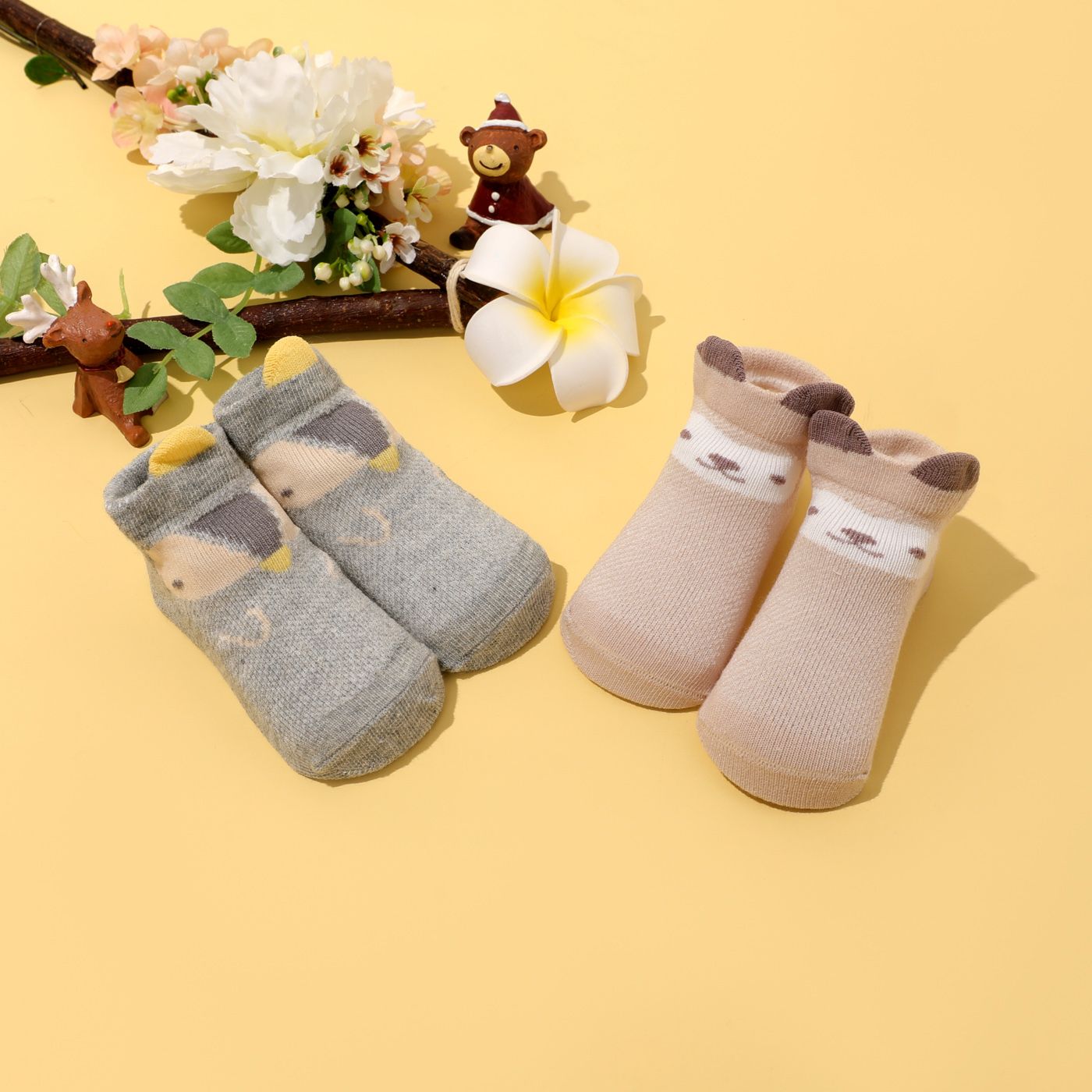 2-pack Baby Adorable Cartoon Socks