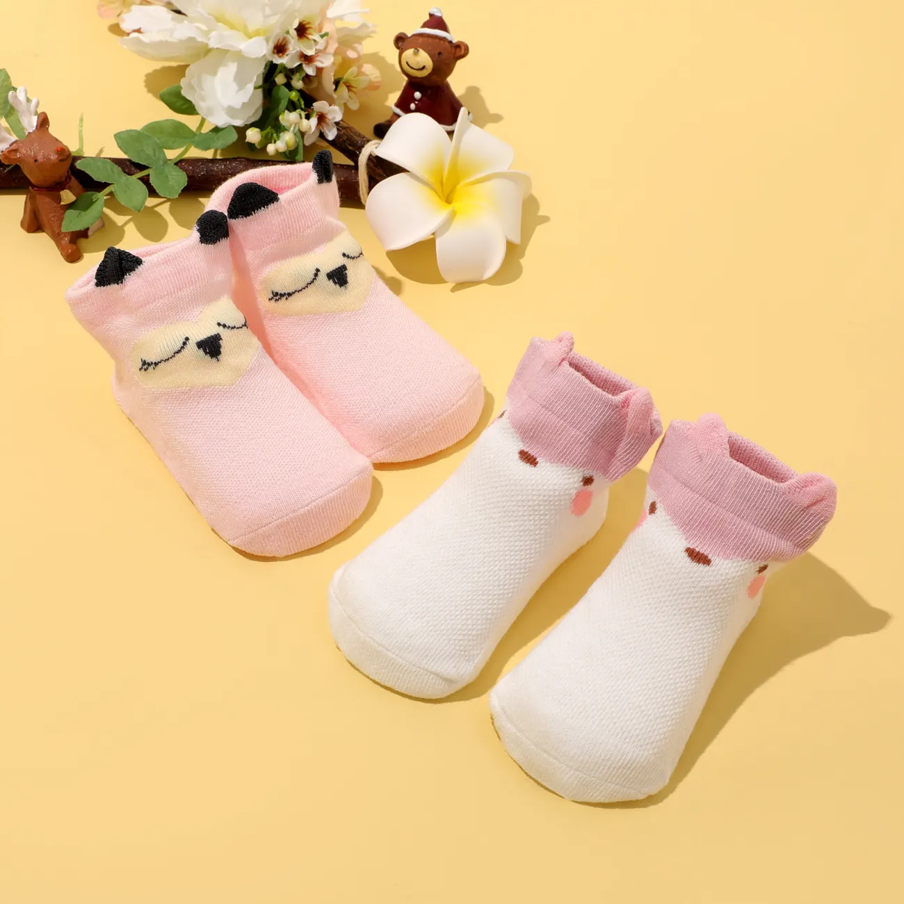 2-pack Baby Adorable Cartoon Socks  big image 1