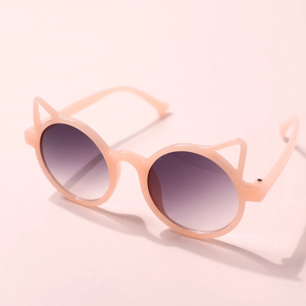 兒童卡通貓耳朵裝飾眼鏡（眼鏡盒顏色隨機） 粉色 big image 1