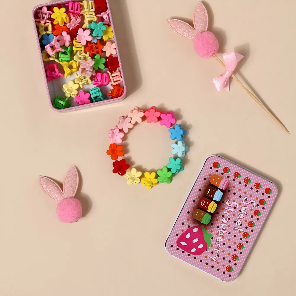 50-pack Multicolor Hair Bangs Mini Hair Claw Hair Accessories for Girls big image 5
