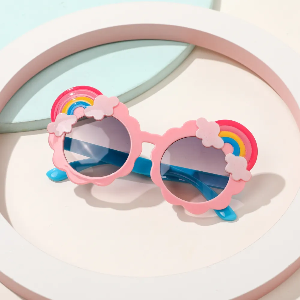 Kids Cartoon Rainbow Glasses Decorative Glasses (With Glasses Case) big image 4