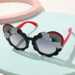 Gafas decorativas de dibujos animados para niños con arcoíris (con estuche para gafas) Negro
