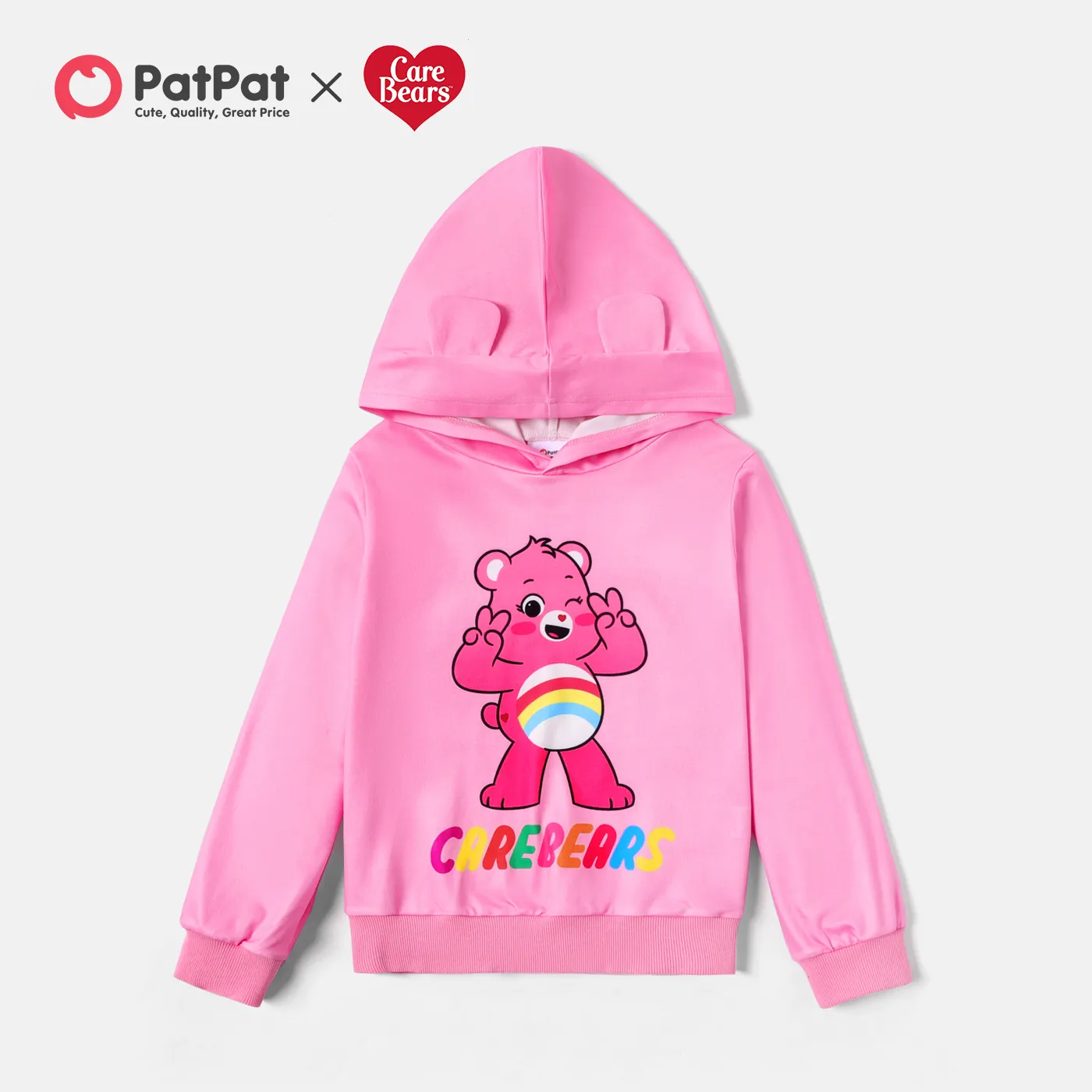 Care Bears Kid Boy/Girl Graphic Hooded Sweatshirt Pink big image 1
