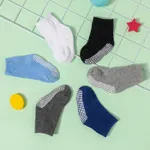 6-pack Baby / Toddler Pure Color Floor Non-slip Glue Socks Blue