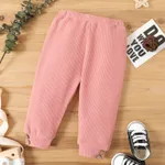 Baby Boy/Girl 95% Cotton Waffle Joggers Sweatpants Dark Pink